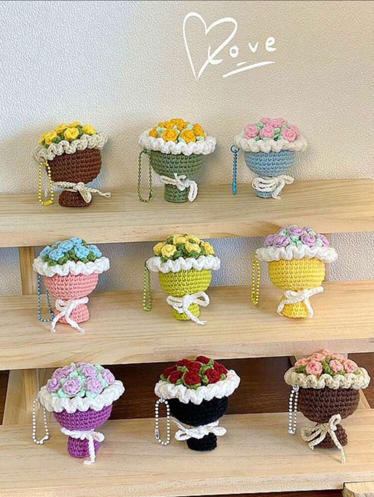 Flower Bouquet Keychains