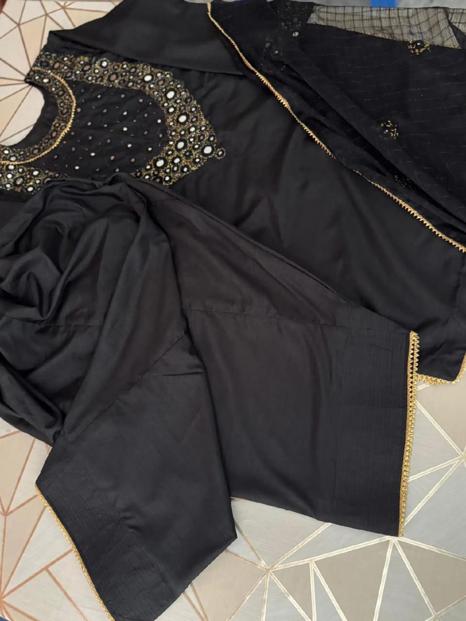 Black Mirror Work Salwar Kameez - Image 2