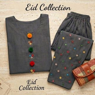 Embellished Straight Kurta and Trouser set.